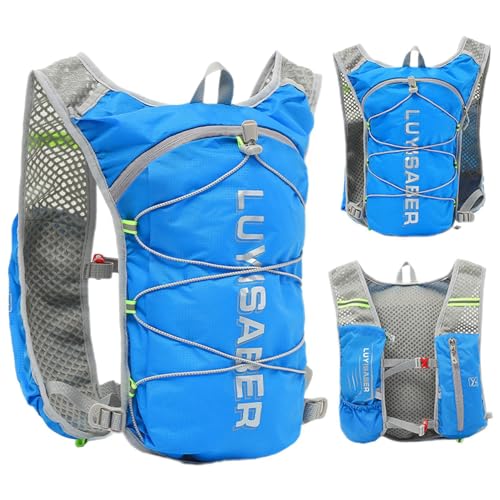 demaxiyad Laufweste mit Wasserblase, Trinkrucksack zum Laufen,Reflektierender Wanderrucksack | Atmungsaktive Polster, Verstellbarer Riemen, ultraleichter Wasserrucksack für Trailrunning demaxiyad Laufweste mit Wasserblase, Trinkrucksack zum Laufen,Reflektierender Wanderrucksack | Atmungsaktive Polster, Verstellbarer Riemen, ultraleichter Wasserrucksack für Trailrunning von demaxiyad