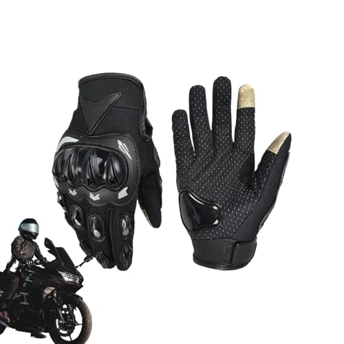 demaxiyad Motorradhandschuhe, Powersport -Handschuhe - Hartschalen -Herren Fahren Handschuhe mit Touchscreen -Fingern - Bequemer, atmungsaktives Stoff, käferbeständiges Reitaccessoires für Motocross von demaxiyad