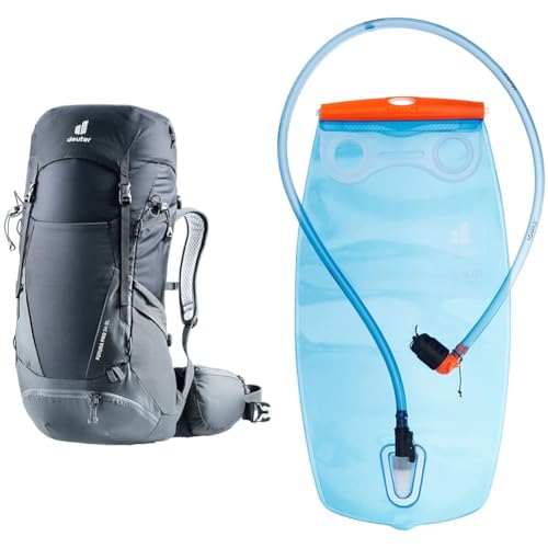 deuter Futura Pro 34 SL Damen Wanderrucksack, Black-graphite & Streamer 3.0 Trinksystem deuter Futura Pro 34 SL Damen Wanderrucksack, Black-graphite & Streamer 3.0 Trinksystem von deuter