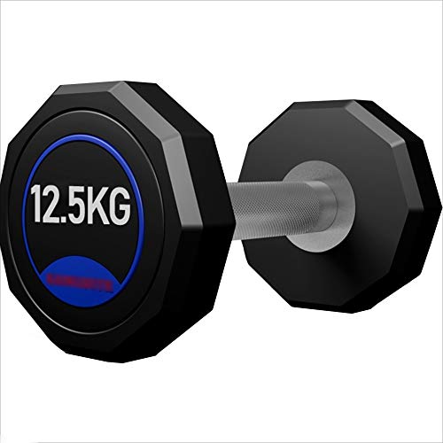 Dumbbells Dumbbell Dumbbell für Gym Men's Household Ten Angle PEV Dumbbell Commercial Professional Equipment Dumbbell Set (Color : Black Size : 17,5 kg) (Schwarz 12,5 kg) von dfdijfuidvfvildiskdc