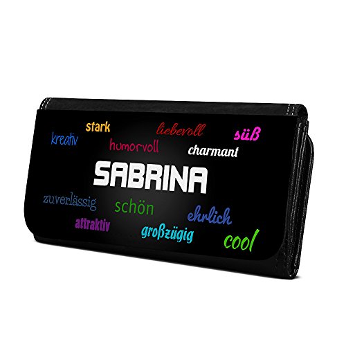 Geldbörse mit Namen Sabrina - Design Positive Eigenschaften - Brieftasche, Geldbeutel, Portemonnaie, personalisiert für Damen und Herren von digital print