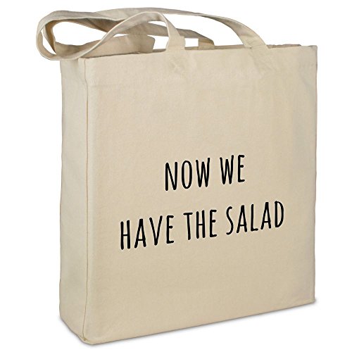 Stofftasche mit Spruch Now we Have The Salad - Farbe beige - Stoffbeutel, Jutebeutel, Einkaufstasche, Beutel Stofftasche mit Spruch Now we Have The Salad - Farbe beige - Stoffbeutel, Jutebeutel, Einkaufstasche, Beutel von digital print