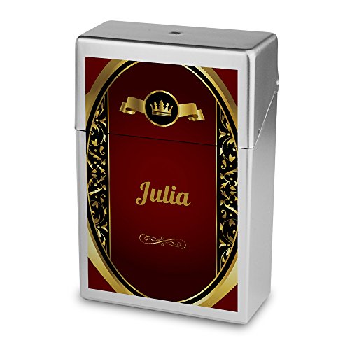 Zigarettenbox mit Namen Julia - Personalisierte Hülle mit Design Wappen - Zigarettenetui, Zigarettenschachtel, Kunststoffbox von digital print