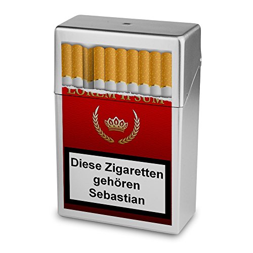 Zigarettenbox mit Namen Sebastian - Personalisierte Hülle mit Design Zigarettenbox - Zigarettenetui, Zigarettenschachtel, Kunststoffbox von digital print