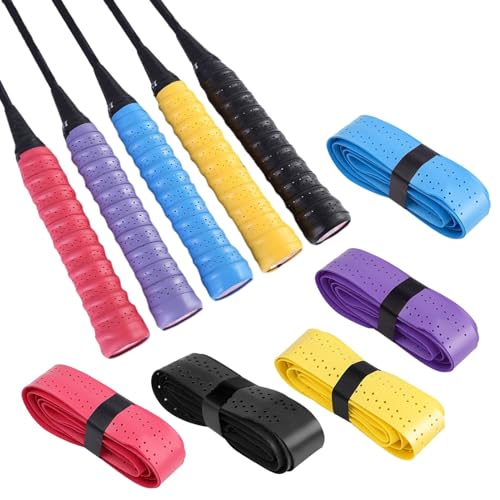 Dinghaole 5 Stück Selbstklebend Griffband für Tennisschläger, Badminton & Squash - Anti-Rutsch Griffband für Federballschläger Dinghaole 5 Stück Selbstklebend Griffband für Tennisschläger, Badminton & Squash - Anti-Rutsch Griffband für Federballschläger von dinghaole