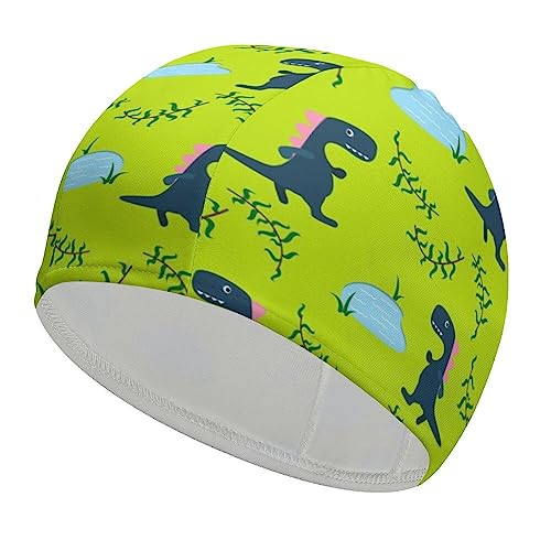 dkFPWJE Cute Dino Kid Unisex-Badekappe für Erwachsene, Badekappe für langes und kurzes Haar, für Männer und Frauen dkFPWJE Cute Dino Kid Unisex-Badekappe für Erwachsene, Badekappe für langes und kurzes Haar, für Männer und Frauen von dkFPWJE