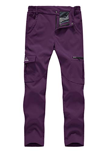 donhobo Damen Wanderhose Wasserdicht Softshellhose Outdoorhose Winddicht Warm Gefüttert Winterhose Trekkinghose Funktionshose Lila 2XL donhobo Damen Wanderhose Wasserdicht Softshellhose Outdoorhose Winddicht Warm Gefüttert Winterhose Trekkinghose Funktionshose Lila 2XL von donhobo