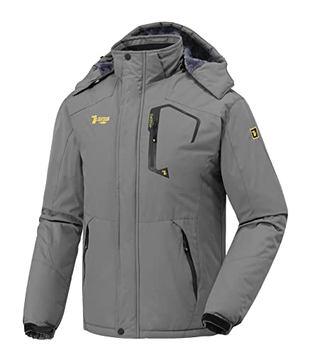 donhobo Herren Skijacke Atmungsaktiv Warm Gefüttert Winterjacke mit Abnehmbarer Kapuze Snowboardjacke Wasserdicht Wanderjacke Outdoorjacke Grau S donhobo Herren Skijacke Atmungsaktiv Warm Gefüttert Winterjacke mit Abnehmbarer Kapuze Snowboardjacke Wasserdicht Wanderjacke Outdoorjacke Grau S von donhobo