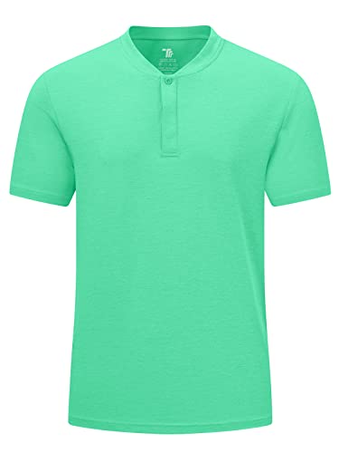 donhobo Herren Sport T-Shirt Outdoor Golf Polo Sportshirt Fitness Atmungsaktiv Schnelltrocknend Kurzarm T-Shirts Männer Tops (Grün, L) von donhobo