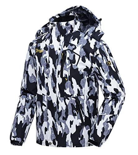 donhobo Skijacke für Herren Wasserdicht Softshelljacke Winddichte Fleece Outdoor Winterjacke Warm Gefüttert Snowboardjacke mit Kapuze Camouglage XL donhobo Skijacke für Herren Wasserdicht Softshelljacke Winddichte Fleece Outdoor Winterjacke Warm Gefüttert Snowboardjacke mit Kapuze Camouglage XL von donhobo