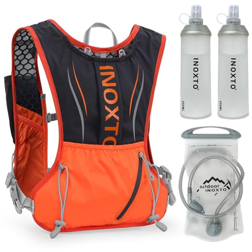 doorslay 5L Ultraleicht Trinkrucksack, Trinkweste, Trail Run Rucksack mit 1.5L Trinkblase oder 2Pcs 450ML Wasserflasche, Laufrucksack für Laufen, Camping, Wandern, Marathoner doorslay 5L Ultraleicht Trinkrucksack, Trinkweste, Trail Run Rucksack mit 1.5L Trinkblase oder 2Pcs 450ML Wasserflasche, Laufrucksack für Laufen, Camping, Wandern, Marathoner von doorslay