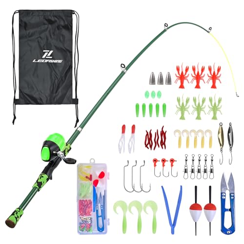 doorslay Angelset Kinder, Tragbares Angelset für Kinder, Teleskop Angelrute Angelrolle und Köder Set, 1,2 m/1,5 m/1.65m Kinder-Angelruten, Angelrute Set Kinder mit Tragetasche doorslay Angelset Kinder, Tragbares Angelset für Kinder, Teleskop Angelrute Angelrolle und Köder Set, 1,2 m/1,5 m/1.65m Kinder-Angelruten, Angelrute Set Kinder mit Tragetasche von doorslay