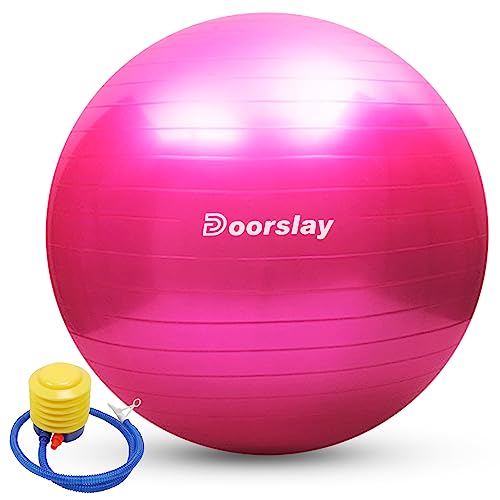 doorslay Gymnastikball inkl. Luftpumpe, Yoga Ball 55cm/65cm/75cm, Stability Pilates Ball Trainingsball, Anti-Burst Fitnessball für Fitness, Yoga, Gymnastik, Core Training, Büro doorslay Gymnastikball inkl. Luftpumpe, Yoga Ball 55cm/65cm/75cm, Stability Pilates Ball Trainingsball, Anti-Burst Fitnessball für Fitness, Yoga, Gymnastik, Core Training, Büro von doorslay