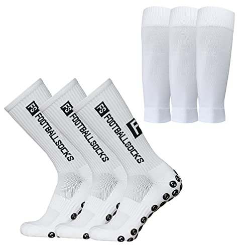 doorslay Fußballsocken Kinder Herren,Outdoor-Sport-Laufsocken Kompressionsstretch-Socken Sportliche Fußball-Fußball-Socken Anti-Rutsch-Socken mit Griffen,3 Paar（39-46） von doorslay