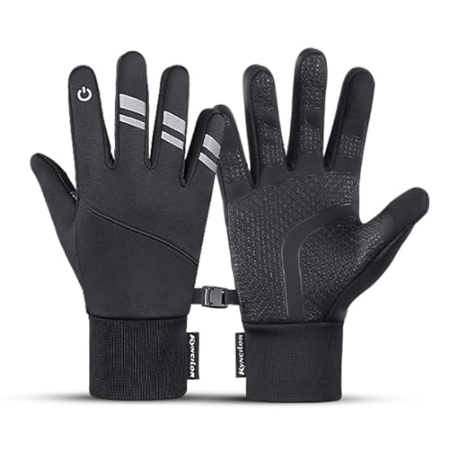 doorslay Touchscreen Handschuhe, Herren Damen Fahrradhandschuhe, Outdoor Laufhandschuhe, Warme Winddichte Winterhandschuhe, Reflektierende Thermohandschuhe, sporthandschuhe für Laufen, Fahren von doorslay