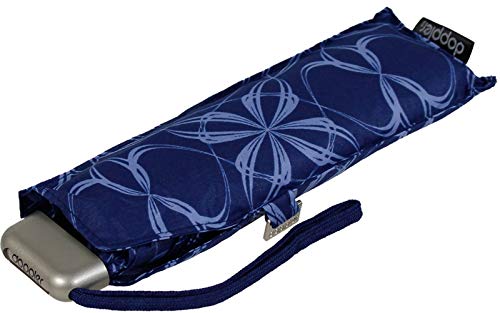 Doppler Taschenschirm Carbonsteel Slim Blomm blau von Doppler