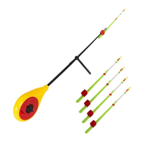 dsbdrki Angelrute Eis Angelrute Top Tipp Set Winter Fishing Pole Tackle Tipp tragbare Fisch -Tackle -Werkzeugzubehör Gelbe Gelb gelb von dsbdrki