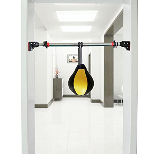 Gelbe und Schwarze Speed-Boxsäcke für den Türrahmen, verstellbare Oberkörper-Trainingsstange mit Boxsäcken für Männer, Frauen, Jungen und Mädchen (Schwarz-Gelb) von dsmsdre