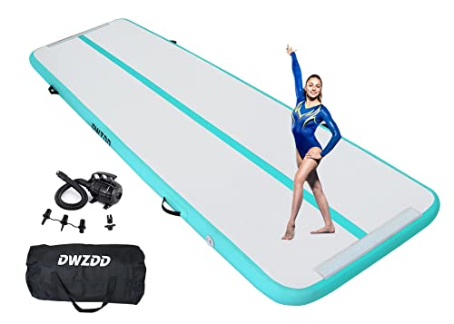 Dwzdd Gymnastik-Luftmatte, 3 m/4 m/5 m/6 m, aufblasbare Gymnastik-Tumble-Strecke für Zuhause/Fitnessstudio/Training/Cheerleading/Wasser von dwzdd