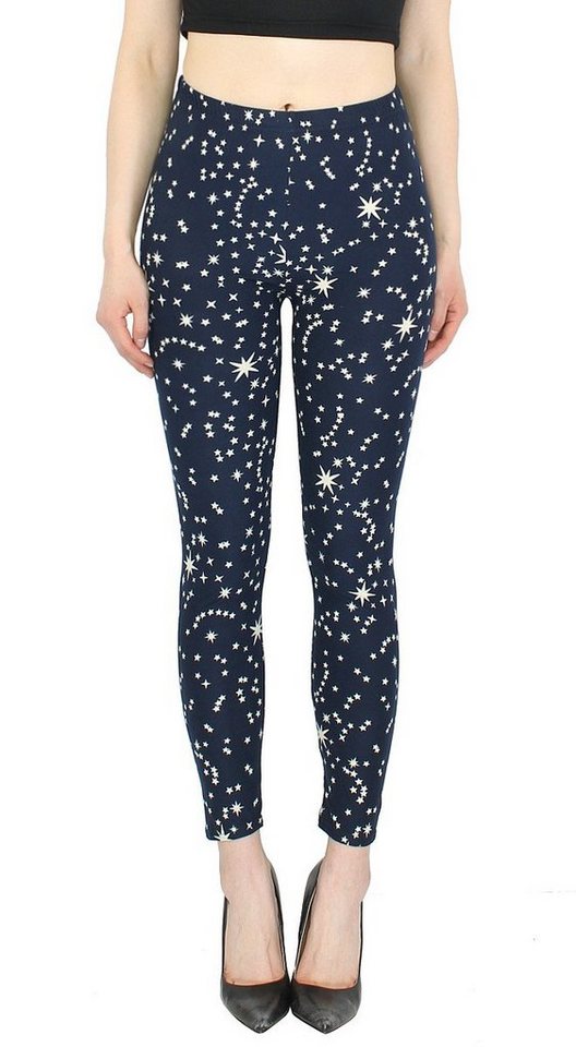 dy_mode Leggings Damen Leggings Sternen Muster Stars Print Fitnesshose Yoga Leggins mit elastischem Bund dy_mode Leggings Damen Leggings Sternen Muster Stars Print Fitnesshose Yoga Leggins mit elastischem Bund von dy_mode