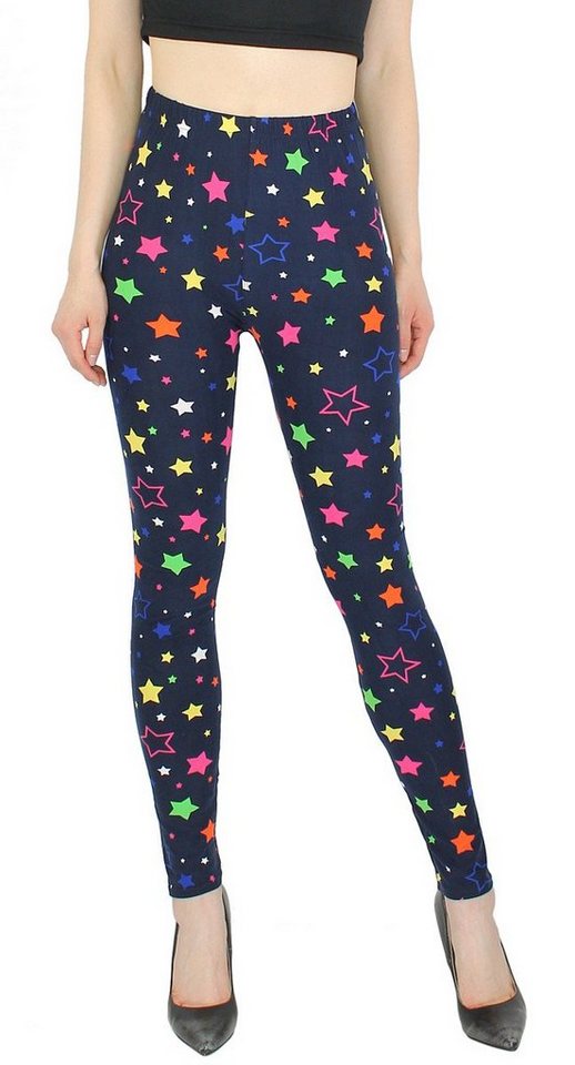 dy_mode Leggings Damen Leggings Sternen Muster Stars Print Fitnesshose Yoga Leggins mit elastischem Bund dy_mode Leggings Damen Leggings Sternen Muster Stars Print Fitnesshose Yoga Leggins mit elastischem Bund von dy_mode