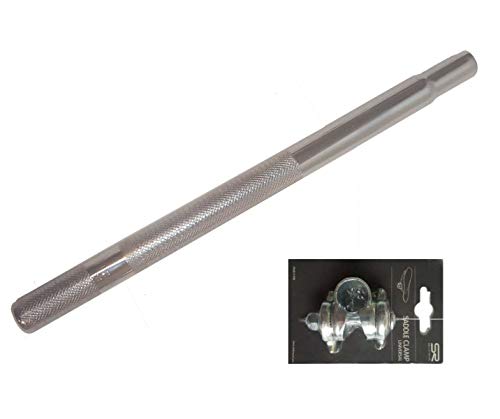 Dynamic24 Lange Stahl Sattelstütze Silber 400mm 40cm Sattelstange Verschiedene Durchmesser (Ohne Kloben, 25,8) von Dynamic24