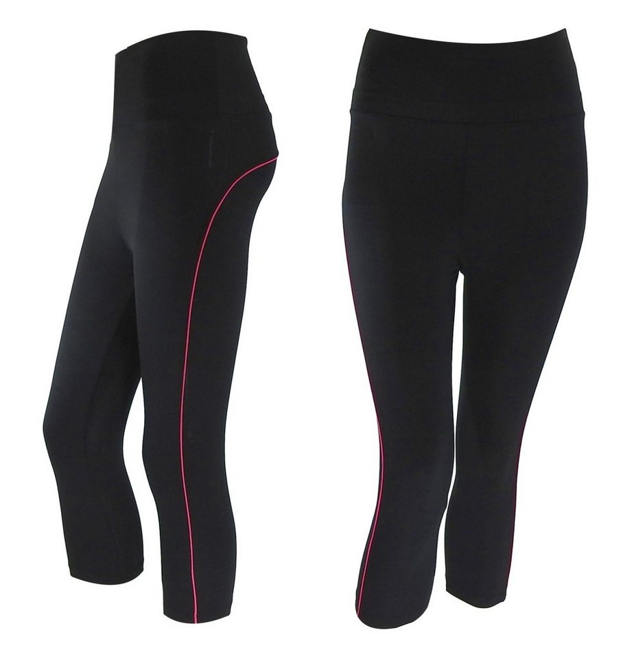 dynamic24 Yogaleggings Damen 3/4 Leggings Yoga Fitness Leggins Jogging Trainingshose Sporthose Hosen schwarz pink dynamic24 Yogaleggings Damen 3/4 Leggings Yoga Fitness Leggins Jogging Trainingshose Sporthose Hosen schwarz pink von dynamic24
