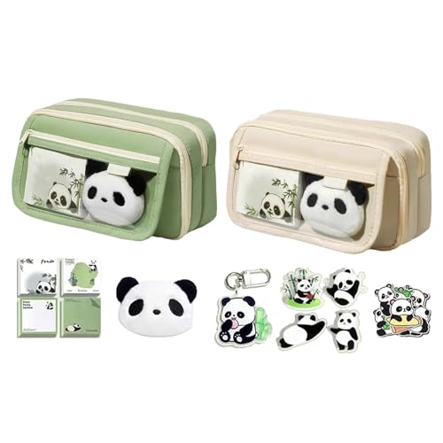 dzqad 2Stück Niedliche Federmäppchen, Panda Bleistiftbox, Federmäppchen Panda, Panda Federmäppchen Mit Mehreren Taschen, Panda-Briefpapieretui, Mäppchen Schreibwarenbeutel Bleistift Beutel dzqad 2Stück Niedliche Federmäppchen, Panda Bleistiftbox, Federmäppchen Panda, Panda Federmäppchen Mit Mehreren Taschen, Panda-Briefpapieretui, Mäppchen Schreibwarenbeutel Bleistift Beutel von dzqad
