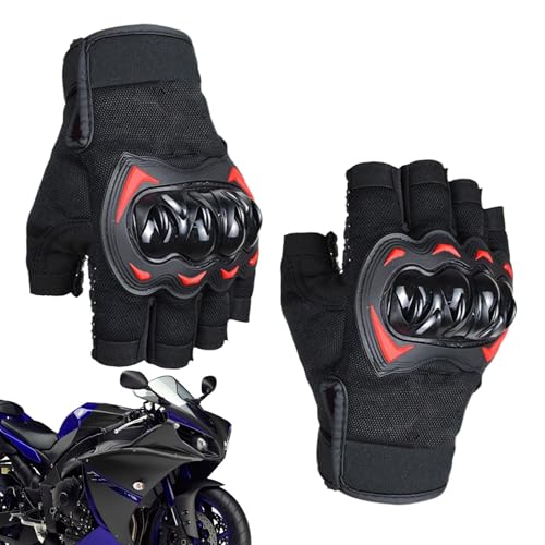 dzqad Motorradfahrhandschuhe, Bildschirm Touch Fäustlinge - Touchscreen halbe Fingerhandschuhe,Modische Reitausrüstung, Outdoor -Vorräte für Straßenrennen von dzqad