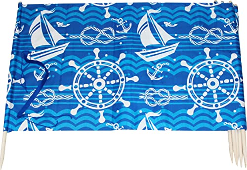 Windschutz Strand, Länge 8 Meter, blau mit Schulterriemen, mit Steuerbock Windschutz Strand, Länge 8 Meter, blau mit Schulterriemen, mit Steuerbock von e-sezon
