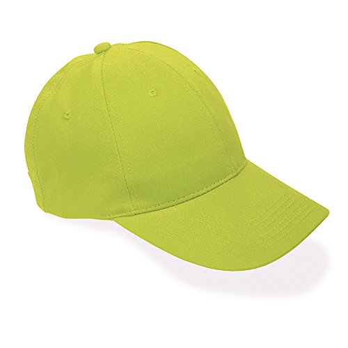 eBuyGB Baseballkappe, Unisex, verstellbar, 6 Paneele, regenfest, Limettengrün, 10 Stück von eBuyGB