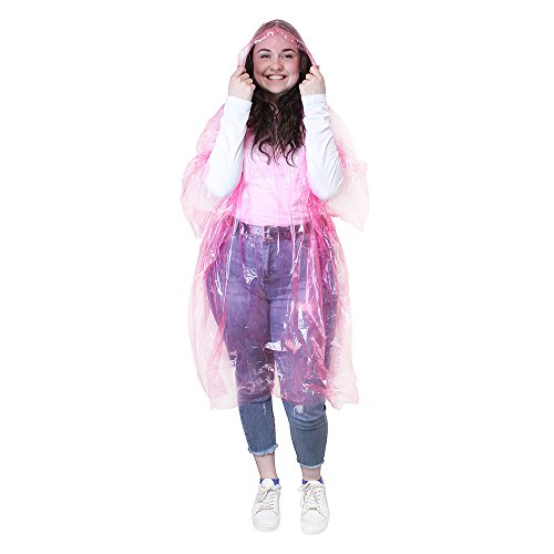 eBuyGB Herren 1216531–2 Wasserdicht Regen Poncho, Pink, One size von eBuyGB