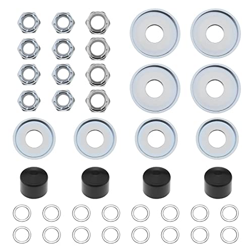 eMagTech 2 Sätze Universal Skateboard/Skate Truck Umbausatz mit Unterlegscheiben für Obere/untere Buchsen, Pivot Cups, Kingpin-Muttern, Achsmuttern, Geschwindigkeitsringen eMagTech 2 Sätze Universal Skateboard/Skate Truck Umbausatz mit Unterlegscheiben für Obere/untere Buchsen, Pivot Cups, Kingpin-Muttern, Achsmuttern, Geschwindigkeitsringen von eMagTech