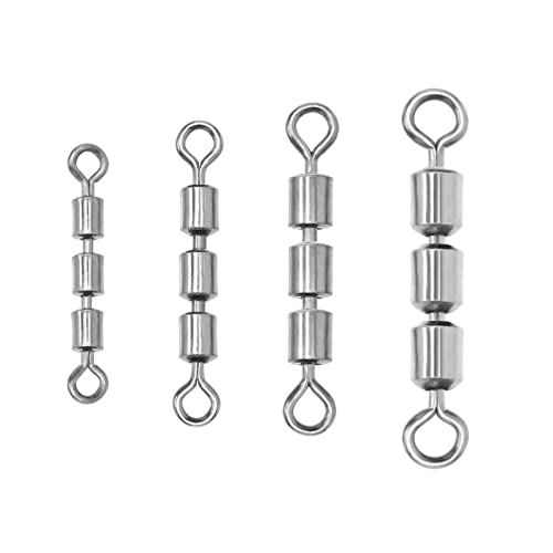 eMagTech Angelwirbel, Hochgeschwindigkeits-Drehgelenk, 3 Rollen-Wirbel, dreifache Wirbel, Köderverbinder, Wels-Rig, Perlenkette, Wirbel, Angelzubehör, Kupfer, 40 Stück eMagTech Angelwirbel, Hochgeschwindigkeits-Drehgelenk, 3 Rollen-Wirbel, dreifache Wirbel, Köderverbinder, Wels-Rig, Perlenkette, Wirbel, Angelzubehör, Kupfer, 40 Stück von eMagTech