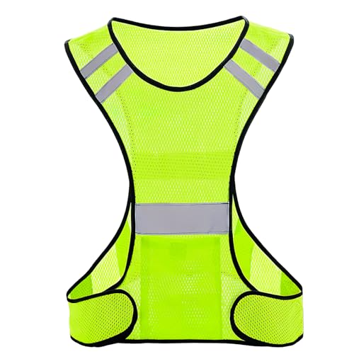eModwey Laufweste für Joggen, Reflektierende Warnweste, Atmungsaktiv und Ultraleicht, Sicherheitsweste für Damen und Herren, für Nachtaktivitäten, Neongelb eModwey Laufweste für Joggen, Reflektierende Warnweste, Atmungsaktiv und Ultraleicht, Sicherheitsweste für Damen und Herren, für Nachtaktivitäten, Neongelb von eModwey