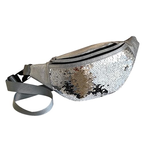 eYLun Damen Bauchtasche, Gürteltasche, Crossbody, Pailletten, Hüfttasche, Bauchtasche, leicht, für Reisen, silber, 20*15*8 cm / 7.87*5.90*3.14 inches eYLun Damen Bauchtasche, Gürteltasche, Crossbody, Pailletten, Hüfttasche, Bauchtasche, leicht, für Reisen, silber, 20*15*8 cm / 7.87*5.90*3.14 inches von eYLun