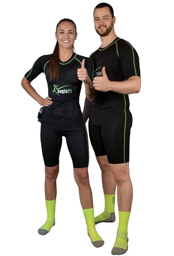eaglefit - PRO EMS Anzug Komplettsystem mit 24 Elektroden für Damen & Herren (kabellos) - EMS-Training für Zuhause - Ganzkörper Trainingsgerät für Brust, Rücken, Beine, Po, Schulter Trainingsanzug M eaglefit - PRO EMS Anzug Komplettsystem mit 24 Elektroden für Damen & Herren (kabellos) - EMS-Training für Zuhause - Ganzkörper Trainingsgerät für Brust, Rücken, Beine, Po, Schulter Trainingsanzug M von eaglefit