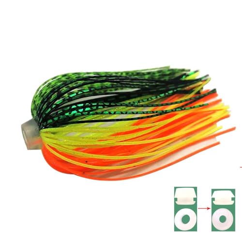 easyhaha 5pcs 88 Strands 64mm Silicone Skirts Elastic Hole Umbrella Skirts Fishing Accessories Spinner Buzz Bait(Color:73-130) von easyhaha