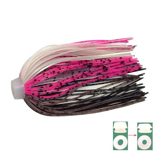 5pcs 88 Strands 64mm Silicone Skirts Elastic Hole Umbrella Skirts Fishing Accessories Spinner Buzz Bait(Color:77-112) von easyhaha