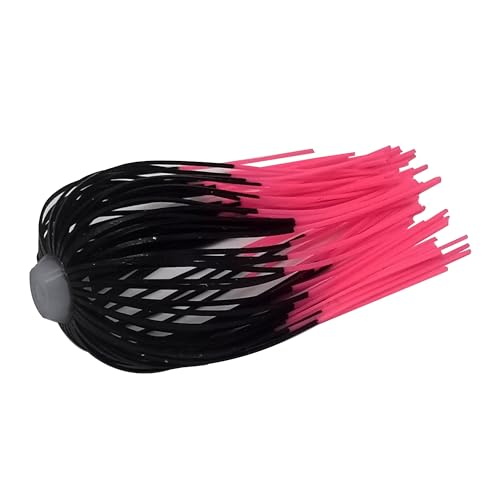 5pcs 88 Strands 64mm Silicone Skirts Elastic Hole Umbrella Skirts Fishing Accessories Spinner Buzz Bait(Color:8807-090) von easyhaha