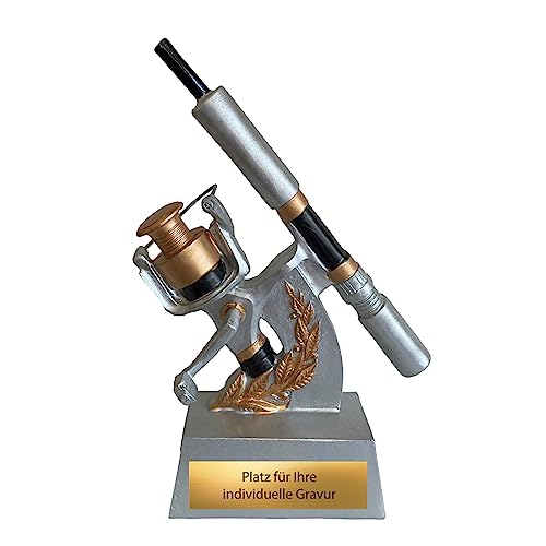 eberin · Angel Pokal · Angeln Pokal · Fischer Trophäe · Angelsport Zubehör Resinfigur Rollenhalter und Rolle · Pokal mit Wunschtext · Angelverein Trophäe eberin · Angel Pokal · Angeln Pokal · Fischer Trophäe · Angelsport Zubehör Resinfigur Rollenhalter und Rolle · Pokal mit Wunschtext · Angelverein Trophäe von eberin