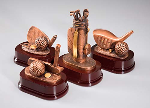 eberin · Golf-Pokal, Resinfigur Golf Eisen, Bronze, mit Wunschtext, Größe 10 cm eberin · Golf-Pokal, Resinfigur Golf Eisen, Bronze, mit Wunschtext, Größe 10 cm von eberin