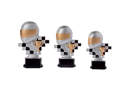 eberin · Motorsport-Pokal, Resinfigur Motorsport Helm, Silber Rosegold schwarz, mit Wunschtext, Größe 16 cm eberin · Motorsport-Pokal, Resinfigur Motorsport Helm, Silber Rosegold schwarz, mit Wunschtext, Größe 16 cm von eberin