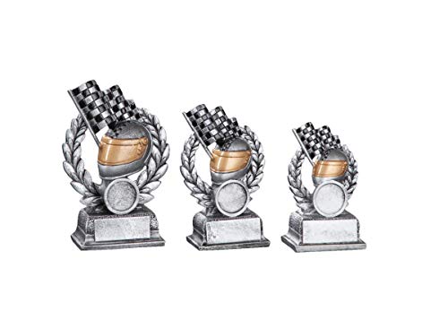 eberin · Motorsport-Pokal, Resinfigur Motorsport Helm, Silber mit Rosegold, mit Wunschtext und auswählbarem Motiv-Emblem, Größe 15,2 cm eberin · Motorsport-Pokal, Resinfigur Motorsport Helm, Silber mit Rosegold, mit Wunschtext und auswählbarem Motiv-Emblem, Größe 15,2 cm von eberin