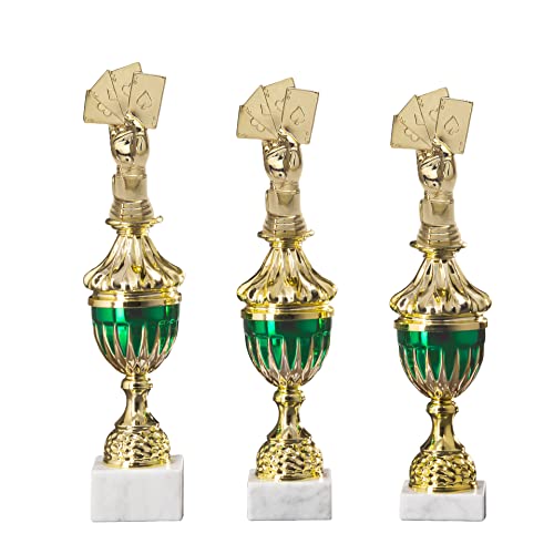 eberin · Pokal Serie Poker, Gold-grün, mit Wunschtext, Größe 31,7 cm eberin · Pokal Serie Poker, Gold-grün, mit Wunschtext, Größe 31,7 cm von eberin