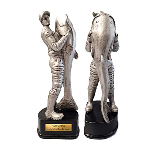 eberin · Angel Pokal · Angeln Pokal · Fischer Trophäe · Angler mit Wels/Waller auf schwarzem Sockel · mit Wunschtext · Größe 25 cm eberin · Angel Pokal · Angeln Pokal · Fischer Trophäe · Angler mit Wels/Waller auf schwarzem Sockel · mit Wunschtext · Größe 25 cm von eberin