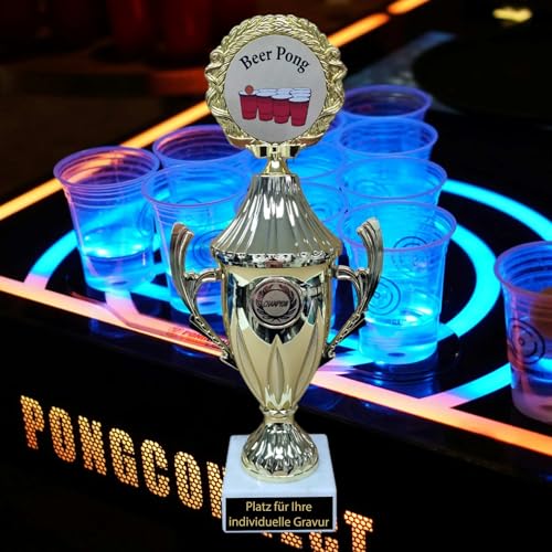 eberin · Beer Pong Pokal für den Herrscher des legendären Trinkspiels · Bierpong Champion · Trinkspiel Trophäe · Beirut/Bier Pong Pokal mit Wunschtext · Höhe 28,5 cm eberin · Beer Pong Pokal für den Herrscher des legendären Trinkspiels · Bierpong Champion · Trinkspiel Trophäe · Beirut/Bier Pong Pokal mit Wunschtext · Höhe 28,5 cm von eberin