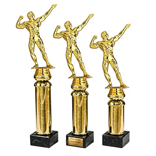 eberin · Bodybuilder Pokal · Fitness · Bodybuilding · Sport · Sportwettkampf · Ehrenpreis · Pokal · Trophäe · Award · mit Wunschgravur in 3 Größen (Größe: 31cm) von eberin