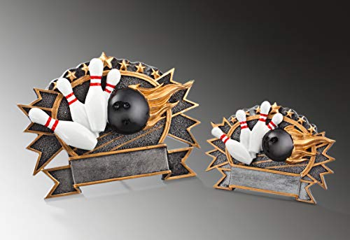 eberin · Bowling-Pokal, Kleine-Resin-Plakette Bowling, bunt, mit Wunschtext, Größe 10,5 cm eberin · Bowling-Pokal, Kleine-Resin-Plakette Bowling, bunt, mit Wunschtext, Größe 10,5 cm von eberin