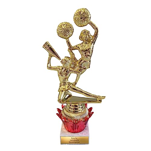 eberin · Cheerleading Pokale · Cheerleader Trophäe · Akrobatikaufführung · Cupcake rot Cheerleaderinnen mit Pompons Gold · Cheerleader Pokal personalisierbar mit Wunschgravur eberin · Cheerleading Pokale · Cheerleader Trophäe · Akrobatikaufführung · Cupcake rot Cheerleaderinnen mit Pompons Gold · Cheerleader Pokal personalisierbar mit Wunschgravur von eberin